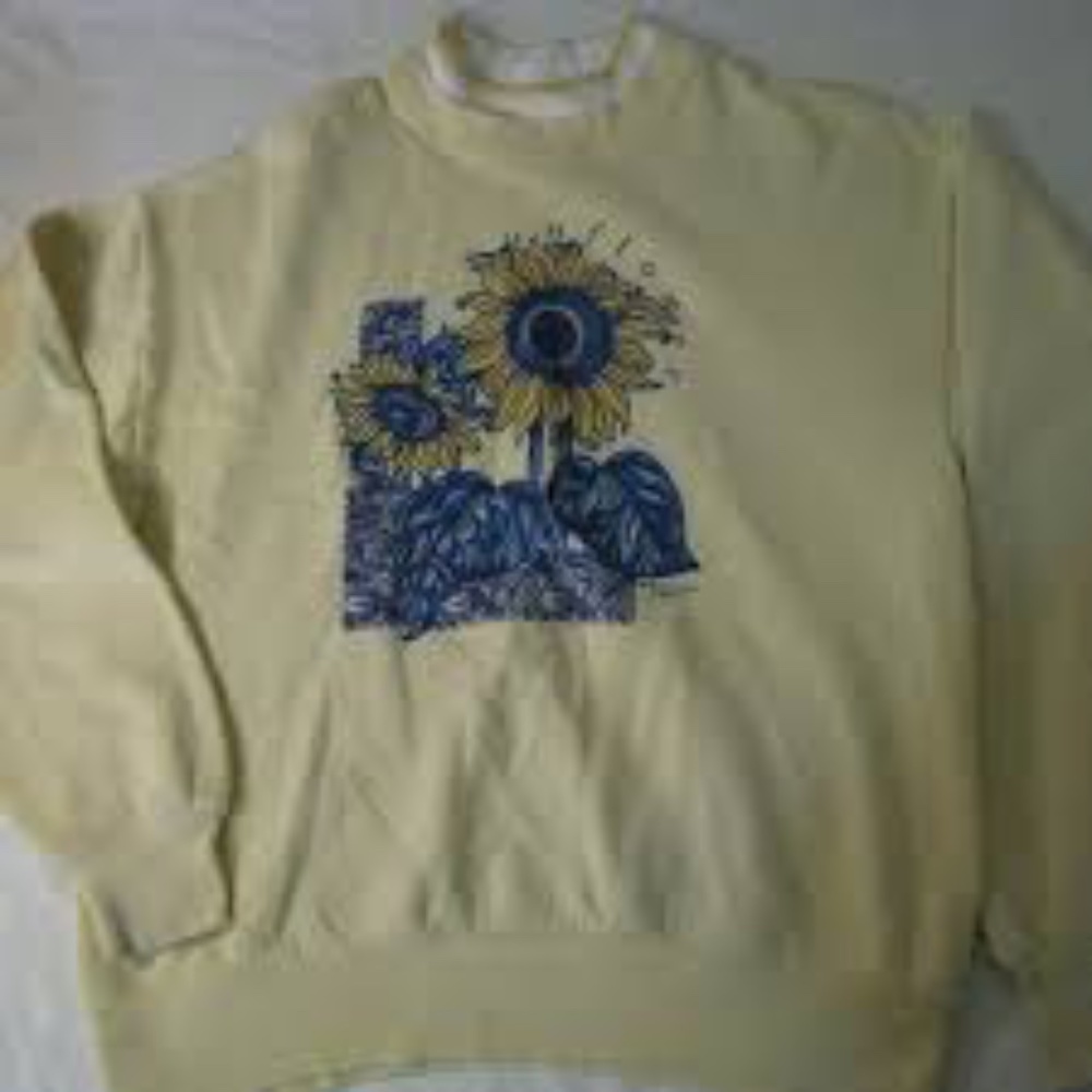 vintage sunflower crewneck